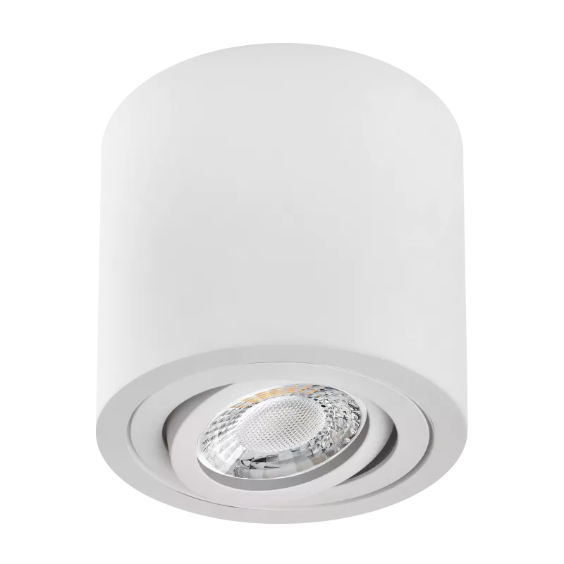 LED Aufbaustrahler | 360° schwenkbar | rund | weiß pulverbeschichtet | GU10 230V
