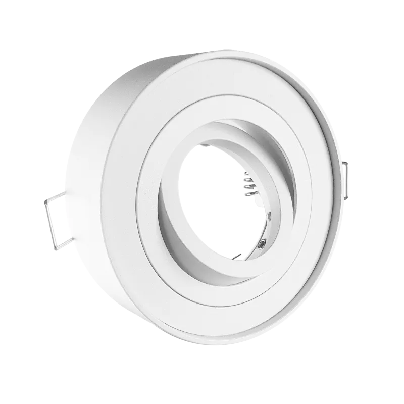 LED Aufbau Einbaustrahler weiß pulverbeschichtet | rund | 360° schwenkbar | Lochmaß Ø 85mm - 90mm | geringe Einbautiefe 38mm | GU10 230V 