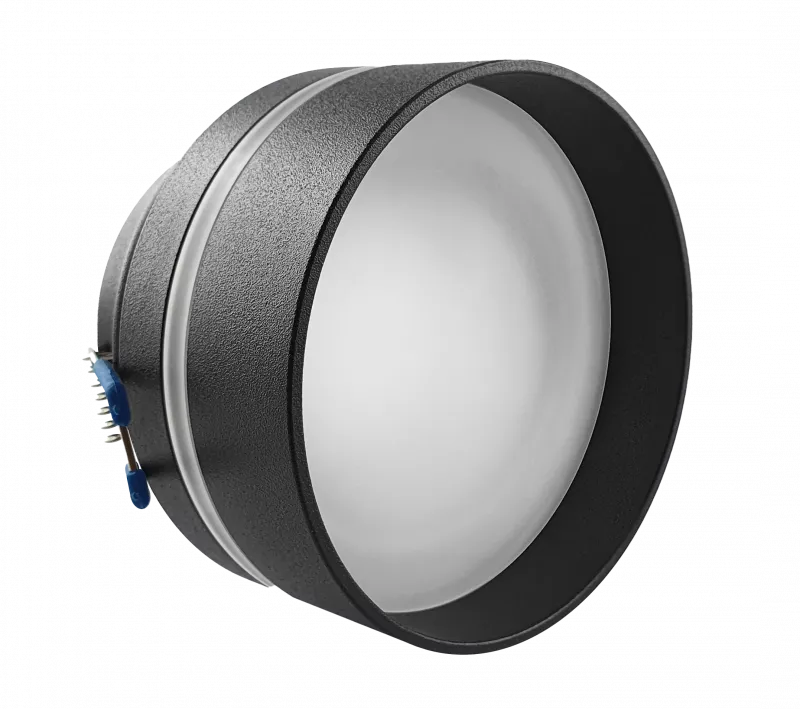 LED Aufbau Einbaustrahler schwarz pulverbeschichtet | rund Glas (satiniert) | Lochmaß Ø 68mm - 75mm | Einbautiefe 64mm | GU10 230V 