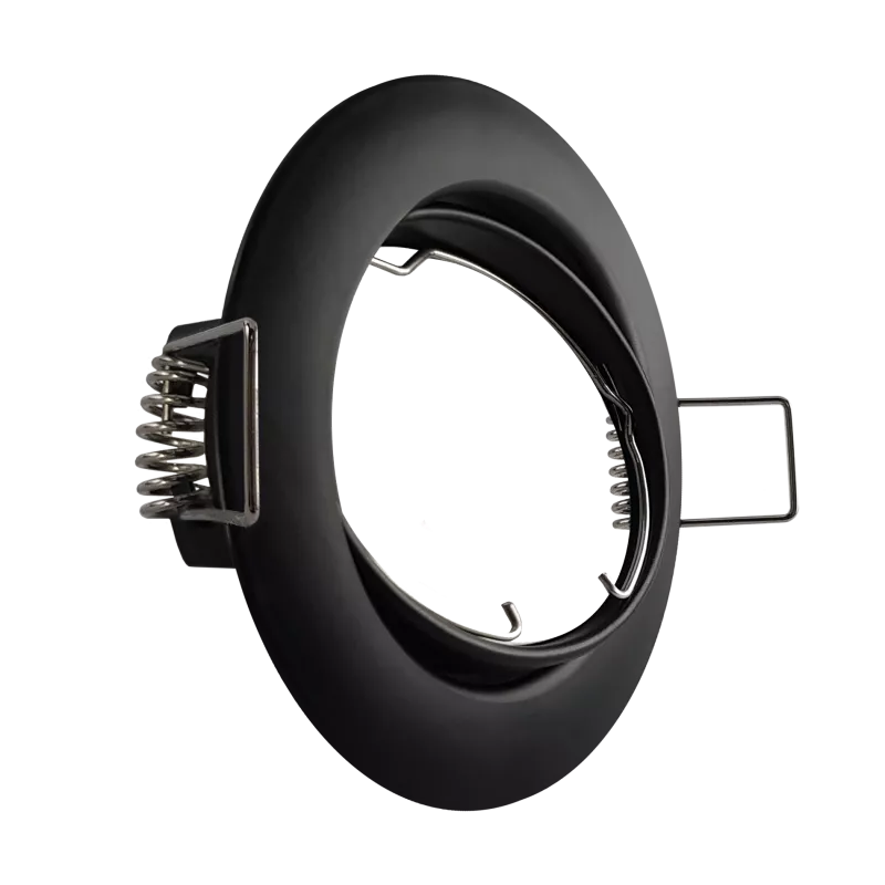 LED Einbaustrahler schwarz | rund | 360° schwenkbar | Lochmaß Ø 75mm - 78mm | geringe Einbautiefe 38mm | Anschlussfertig 