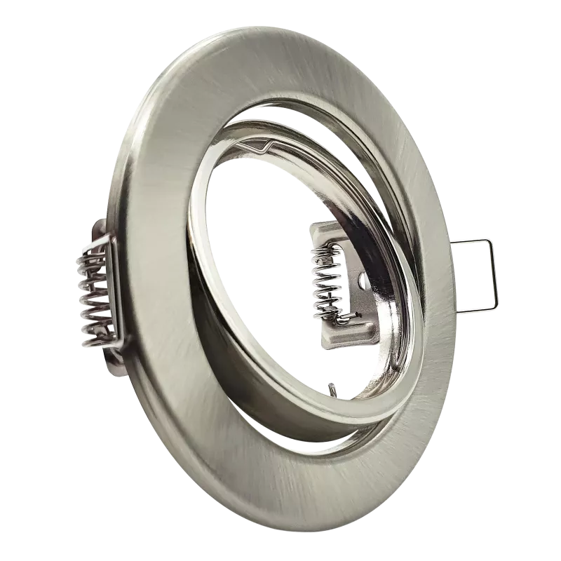 LED Einbaustrahler Edelstahl gebürstet | rund | 360° schwenkbar | Lochmaß Ø 68mm - 80mm | geringe Einbautiefe 24mm | Anschlussfertig 