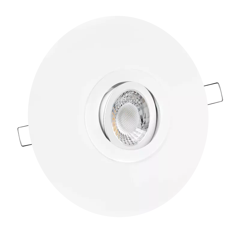 LED Einbaustrahler mit Blende großer Einbaudurchmesser weiß | rund | schwenkbar | Lochmaß Ø 68mm - 180mm | Einbautiefe 64mm | GU10 230V 