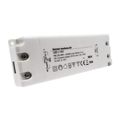 LED Transformator 12V-DC 1,5A max.18W Netzteil Treiber Driver Netzgerät Spiegelung