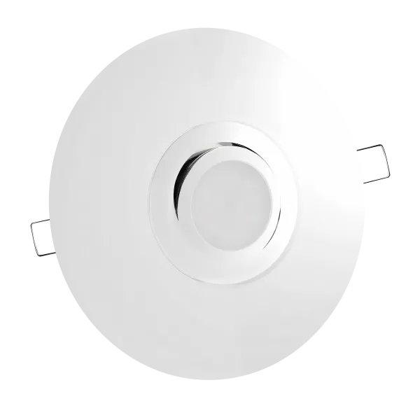 LED Einbaustrahler mit Blende großer Einbaudurchmesser Chrom glänzend | rund | schwenkbar | Lochmaß Ø 68mm - 180mm | Einbautiefe 55mm | MR16 12V  Spiegelung