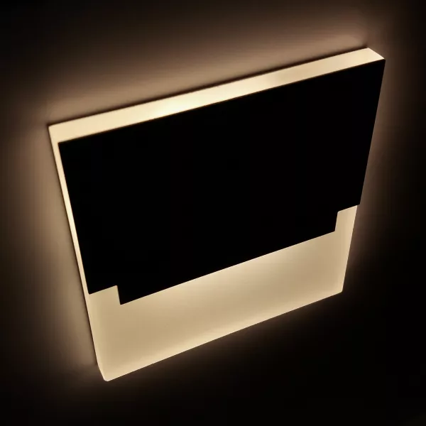 LED Treppenlicht | warmweiß 3000K | Unterputz Treppenbeleuchtung | indirekte Beleuchtung | quadratisch | Stufenleuchte schwarz matt | Wandeinbauleuchte 12V 