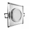 LED Einbaustrahler spiegelnd | quadratisch Echtglas | Lochmaß Ø 68mm - 80mm | Einbautiefe 64mm | Anschlussfertig mit GU10 230V Fassung 