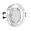 LED Aufbau Einbaustrahler spiegelnd | rund Echtglas | Lochmaß Ø 68mm - 75mm | Einbautiefe 64mm | GU10 230V 