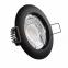 LED Einbaustrahler schwarz | rund | Lochmaß Ø 60mm - 70mm | Einbautiefe 64mm | Anschlussfertig mit GU10 230V Fassung 