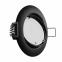 LED Einbaustrahler schwarz | rund | 360° schwenkbar | Lochmaß Ø 75mm - 78mm | Einbautiefe 64mm | Anschlussfertig mit GU10 230V Fassung 
