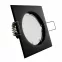 LED Einbaustrahler schwarz | quadratisch | Lochmaß Ø 55mm - 70mm | Einbautiefe 64mm | Anschlussfertig mit GU10 230V Fassung 