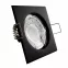 LED Einbaustrahler schwarz | quadratisch | Lochmaß Ø 55mm - 70mm | Einbautiefe 64mm | Anschlussfertig mit GU10 230V Fassung 