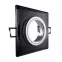 LED Einbaustrahler schwarz spiegelnd | quadratisch Echtglas | Lochmaß Ø 68mm - 80mm | geringe Einbautiefe 24mm | Anschlussfertig 