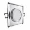 LED Einbaustrahler spiegelnd | quadratisch Echtglas | Lochmaß Ø 68mm - 80mm | geringe Einbautiefe 24mm | Anschlussfertig 