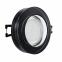 LED Aufbau Einbaustrahler schwarz spiegelnd | rund Echtglas | Lochmaß Ø 68mm - 75mm | geringe Einbautiefe 22mm 