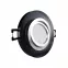 LED Einbaustrahler schwarz spiegelnd | rund Echtglas | 360° schwenkbar | Lochmaß Ø 68mm - 75mm | geringe Einbautiefe 24mm | Anschlussfertig 
