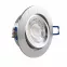 LED Einbaustrahler Aluminium geschliffen | rund | 360° schwenkbar | Lochmaß Ø 68mm - 75mm | geringe Einbautiefe 27mm | Anschlussfertig 