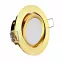 LED Einbaustrahler Gold-Messing gebürstet | rund | 360° schwenkbar | Lochmaß Ø 68mm - 75mm | geringe Einbautiefe 25mm | Anschlussfertig 