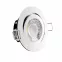 LED Einbaustrahler Chrom glänzend | rund | 360° schwenkbar | Lochmaß Ø 68mm - 75mm | geringe Einbautiefe 25mm | Anschlussfertig 