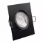 LED Einbaustrahler schwarz pulverbeschichtet | quadratisch | 30° schwenkbar | Lochmaß Ø 68mm - 80mm | geringe Einbautiefe 25mm | Anschlussfertig 