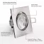 Einbaustrahler Material: Hochwertiges Aluminium Optik:  Edelstahl  gebürstet Einfache Montage durch vormontierte Federklammern 30° schwenkbar