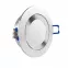 LED Einbaustrahler Feuchtraum IP44 Aluminium geschliffen | rund Echtglas | Lochmaß Ø 60mm - 75mm | geringe Einbautiefe 25mm | Anschlussfertig 