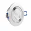 LED Einbaustrahler Feuchtraum IP44 Aluminium geschliffen | rund Echtglas | Lochmaß Ø 60mm - 75mm | geringe Einbautiefe 25mm | Anschlussfertig 