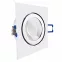 LED Einbaustrahler Feuchtraum IP44 Chrom glänzend | quadratisch Echtglas | Lochmaß Ø 60mm - 85mm | geringe Einbautiefe 25mm | Anschlussfertig 