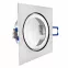 LED Einbaustrahler Feuchtraum IP44 Edelstahl gebürstet | quadratisch Echtglas | Lochmaß Ø 60mm - 85mm | geringe Einbautiefe 25mm | Anschlussfertig 